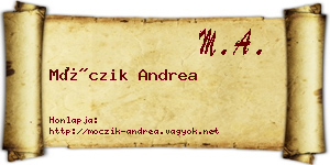 Móczik Andrea névjegykártya